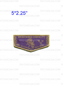 Patch Scan of Wewanoma Lodge 80th Flap (Gold)