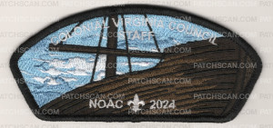 Patch Scan of Colonial Virginia Council NOAC 2024 Staff CSP black border