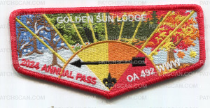 Patch Scan of Golden Sun Lodge Annual Pass Patch 2024