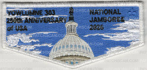 Patch Scan of Yowlumne 303 250th Anniv. USA 2026 NJ flap black border