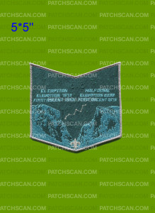 Patch Scan of Toloma NOAC 2024 pocket patchEl Capitan Half Dome pocket patch gray bdr