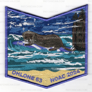 Patch Scan of Ohlone Lodge NOAC 2024 night scene glow thread pocket patch