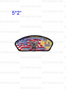 Patch Scan of Flint River Council 2026 Eagle Scout CSP(Black)
