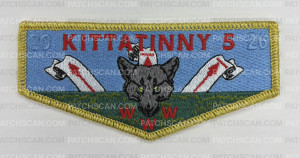 Patch Scan of Kittatinny V Theme Flap - Gold Border