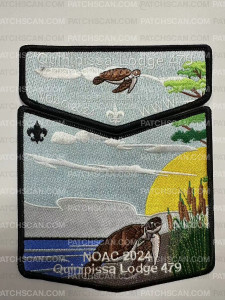 Patch Scan of 172690-Logger Head Turtles Black Pocket