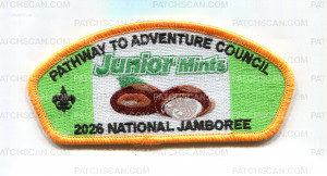 Patch Scan of Pathway to Adventure Council 2026 NJ Junior Mints JSP gold border