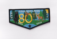 COMANCHE LODGE 80TH ANNIV OA FLAP Louisiana Purchase Council #213