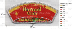 Patch Scan of TWIN VALLEY 2026 NATL JAMBOREE CHILI CSP