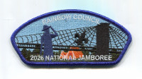 Rainbow Council 2026 NJ Scout with bridge JSP blue border Rainbow Council #702