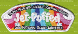 Patch Scan of Laurel Highlands Council 2026 Jamboree Set (Marshmallow) White
