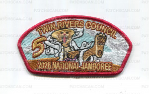 Patch Scan of Twin Rivers Council 2026 NJ 5 JSP red border