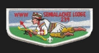 Semialachee Lodge 239 Flap (White Border/Red Arrow) Suwannee River Area Council #664