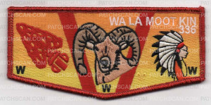 Patch Scan of WA LA MOOT KIN REGULAR FLAP RED