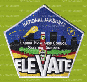 Patch Scan of Laurel Highlands Council 2026 Jamboree Set (Center) White