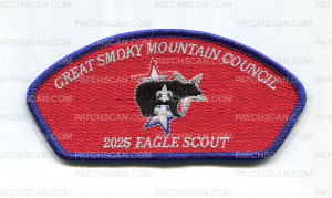 Patch Scan of GSMC 2025 Eagle Scout CSP blue border