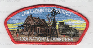 Patch Scan of Last Frontier Council 2026 NJ Dust Bowl JSP red border
