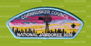 Patch Scan of Cornhusker Council Jamboree 2026 CSP (Sunset) Blue