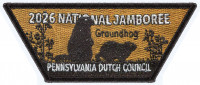 PDC 2026 NATIONAL JAMBOREE GROUNDHOG ROCKER Pennsylvania Dutch Council #524
