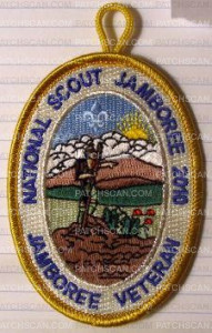 Patch Scan of X141582G NATIONAL SCOUT JAMBOREE 2010 (Mar. Gold w/ loop)