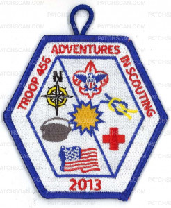 Patch Scan of X166028A TROOP 456 ADVENTURES 2013 