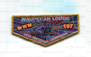 Patch Scan of Waupecan 197 2026 NJ Spider flap gold met border