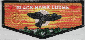 Patch Scan of Black Hawk Lodge Flap - Sunset