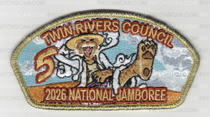 Patch Scan of Twin Rivers Council 2026 NJ 5 JSP gold met border
