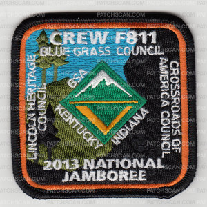 Patch Scan of X167066A CREW F811 NATIONAL JAMBOREE 2013 