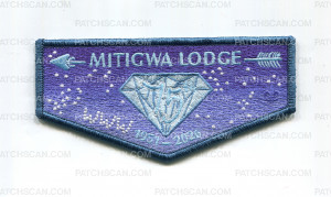 Patch Scan of Mitigwa Lodge 75th Memories Flap (Dark Blue)