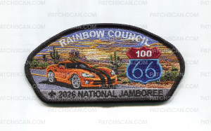 Patch Scan of Rainbow Council 2026 NJ orange car JSP black bdr