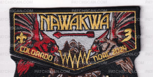 Patch Scan of NAWAKWA LODGE NOAC 2024 FLAP & POCKET SET