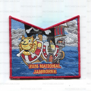 Patch Scan of Kittan Lodge 19 2026 National Jamboree pocket patch red border