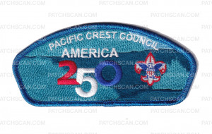 Patch Scan of Pacific Crest Council America 250 CSP blue metallic border