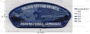 Patch Scan of GSC WA MEMORIAL 2026 NATIONAL JAMBOREE CSP MONOCHROMATIC