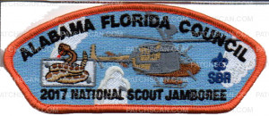 Patch Scan of Alabama Florida Council Home of Army Aviation National Jamboree 2017