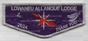 Patch Scan of THANK YOU 2024 LODGE FLAP PURPLE