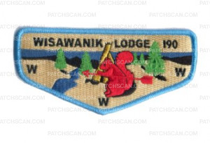 Patch Scan of Wisawanik Lodge 190 flap blue border