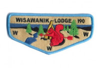 Wisawanik Lodge 190 flap blue border Arbuckle Area Council #468