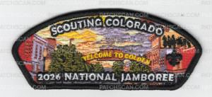 Patch Scan of Scouting Colorado 2026 Jamboree Present Set (Golden)