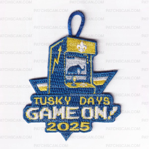 Patch Scan of Camp Tuscarora Tusky Days Cub Scout Patch — 2025 "Game On!" Theme