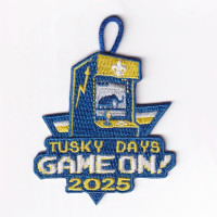 Camp Tuscarora Tusky Days Cub Scout Patch — 2025 "Game On!" Theme Baden-Powell Council #368