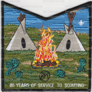 Patch Scan of Texas Southwest Council 80th Anniversary 2025(Pocket Piece)