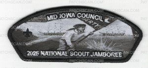 Patch Scan of Mid-Iowa Council 2026 National Jamboree Art Set (Liberty CSP) Ghosted