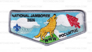 Patch Scan of WMC National Jamboree Contingent 2026(Wolf Flap-Silver)(Ghosted #)