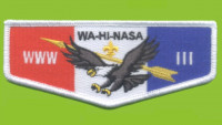 Wa-Hi-Nasa 111 flap white border Middle Tennessee Council #560