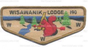 Patch Scan of Wisawanik Lodge 190 flap dark gold border