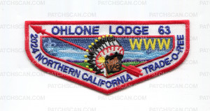 Patch Scan of Ohlone Lodge 63 2024 Northern California Trade-O-Ree flap