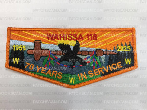 Patch Scan of Wahissa 70 Years in Service Flap