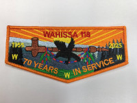 Wahissa 70 Years in Service Flap Old Hickory Council #657
