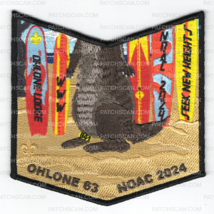 Patch Scan of Ohlone Lodge NOAC 2024 standing otter pocket patch